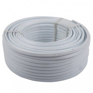 Cable Flat 2 Core + Earth White 50M 2.5MM