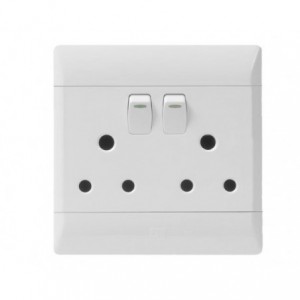 Cbi Plug Switch Double 4X4 White
