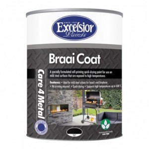 EXCELSIOR FIRE PLACE &amp; BRAAI COTE HIGH HEAT BLACK