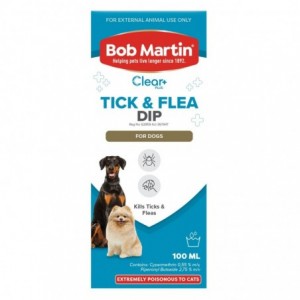 BOB MARTIN PET TICK &amp; FLEA DOG DIP 100ML