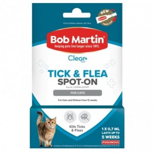 BOB MARTIN PET TICK &amp; FLEA CAT SPOT 0.7ML