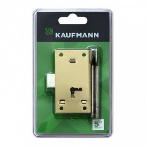 Kaufmann Lock Cupboard 75MM Brass 2 Lever