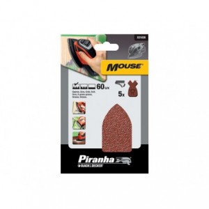 B&amp;D MOUSE SANDPAPER QUICK FIT 80G 5PK