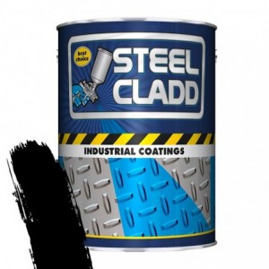 Steel Cladd Quick Dry Enamel Matt Black 1L