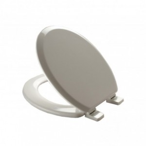 Cheeky Universal Wooden Toilet Seat with Plastic Hinges - White