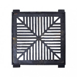 GRATE &amp; FRAME SQUARE DISH 450X450 L/D