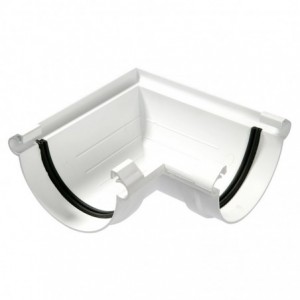 PVC Gutter HALF-ROUND Corner