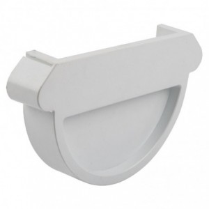 PVC Gutter HALF-ROUND Stopend