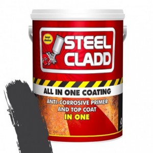 Steel Cladd ALL-IN-ONE Water Based Charcoal 5L