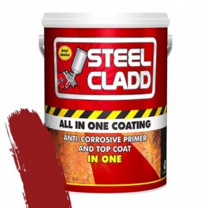 Steel Cladd ALL-IN-ONE Water Based Red 5L