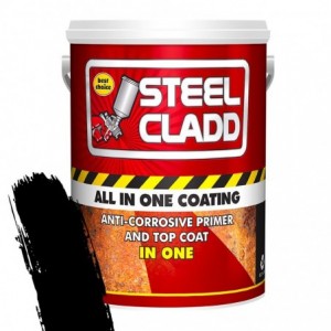 Steel Cladd ALL-IN-ONE Water Based Black 1L