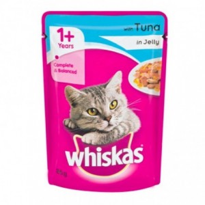 Whiskas Cat Food Pouch Tuna In Jelly 85G