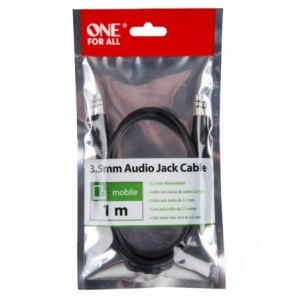 One For All 3.5MM Stereo Audio Jack Cable 1M