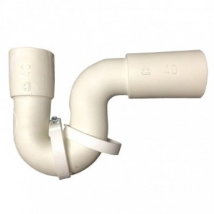 Trap White MINI P 40X40MM (50MM PVC Out)