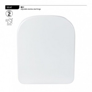Wirquin Toilet Seat M-1 Thermodur Pl Hng Wht 2.2KG