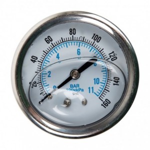Speroni Gauge Pres Oil 60MM 0-11BAR S/S Back Entry