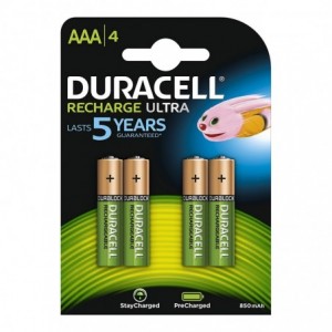 Duracell Battery Rechargeable AAA 900MAH 4 PACK