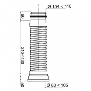 Wirquin Jollyflex Long 110MM 210 - 430MM + Fins