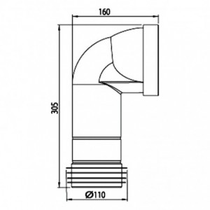 Wirquin Pan Connector Bend 90 Degree
