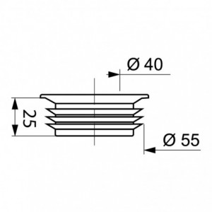 Wirquin Bung For Flushpipe - 55X43MM