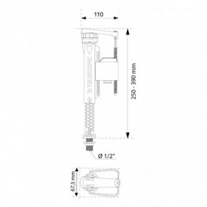 Wirquin Valve Jollyfill B/INLET Telescopic 1/2 Box