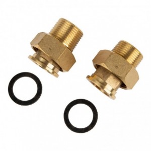 WATER METER TAIL PCE SET 25MM + NUT &amp; WASHER (BR)