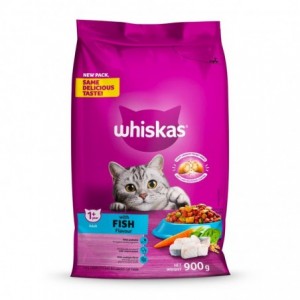 Whiskas Cat Food Dry Adult Fish 900G