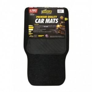 Shield Universal Black Velour 4 Piece Carpets Std