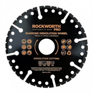 Rockworth Pro Diamond Demolition Wheel 115MM