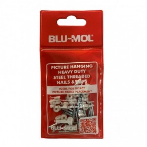 BLU-MOL HEAVY DUTY STEEL THREADED NAILS &amp;CAPS 22MM