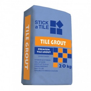 Stick A Tile Grout 20KG Dark Brown