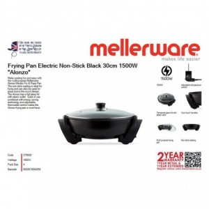 Mellerware Frying Pan Elec 30CM Alonzo 1500W Round