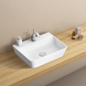 Basin Free Standing Tulip 1T/H Sq 450X345X120MM