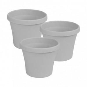 SEBOR SUPER POT &amp; SCR SET 15CM LIGHT GREY 3 PCK