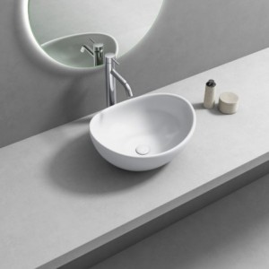 Basin Free Standing Aries 0T/H Oval 420X365X175MM