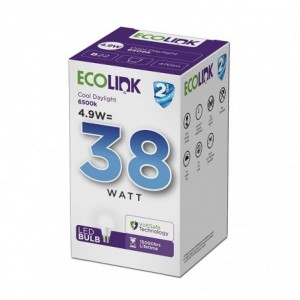 Ecolink Globe LED 4.9W Pin Type Cool White