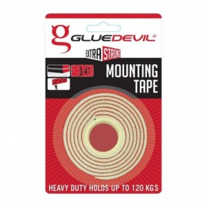 Gluedevil Double Sided Mounting Tape 1MMX18MMX1.5M 120KG