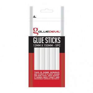 Gluedevil Glue Sticks 12MM X 300MM 5 Sticks