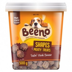 Beeno Dog Treat Steak Shapes 500G