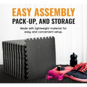 Pro EVA Foam 60*60cm Interlocking Tiles -4pc-Black