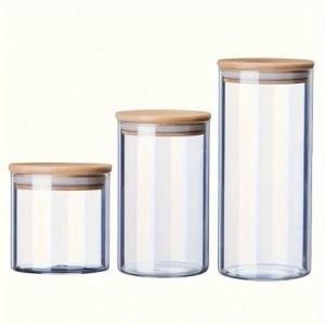Crystal Nest Jar with Bamboo Lid 550ml - Fine Living