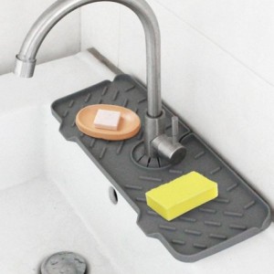 Fine Living Silicone Faucet Drain Pad - Black