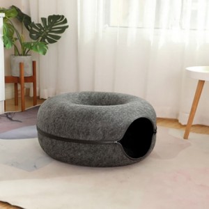 CozyCat Donut Cat House - Light Grey - Rex