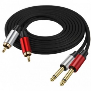 Rca Male 6.35 Mm To Dual Rca Male