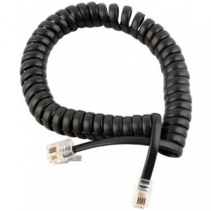 Mod Curly Telephone Cord RJ9 3M
