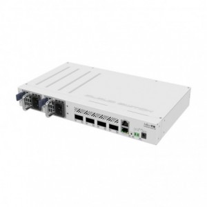 MikroTik Cloud Router Switch CRS504-4XQ-IN- 16x 25G Ports- 4x 100G QSFP28 Ports- 1x 100MB Ethernet Port for Management- Desktop Case- Dual Hot-Swap PSU