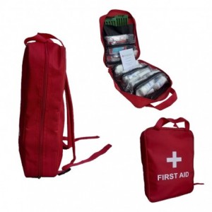 Regulation 7 First Aid Kit in Red Grab Bag With Back Straps (5-50 persons)
