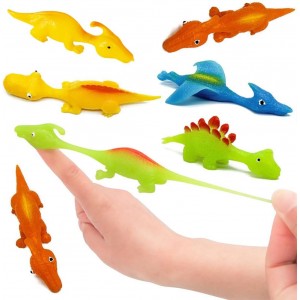 Sticky Dinosaur Slingshots for Kids’ Outdoor &amp; Indoor Jurassic Fun - 10 pack of Mixed Styles