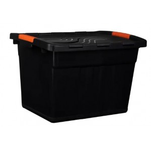 Big Jim Tough Tote Storage Box Black 35L