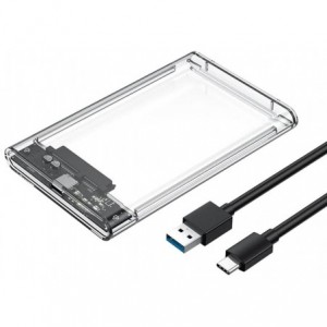 Transparent Type C USB HDD Chassis